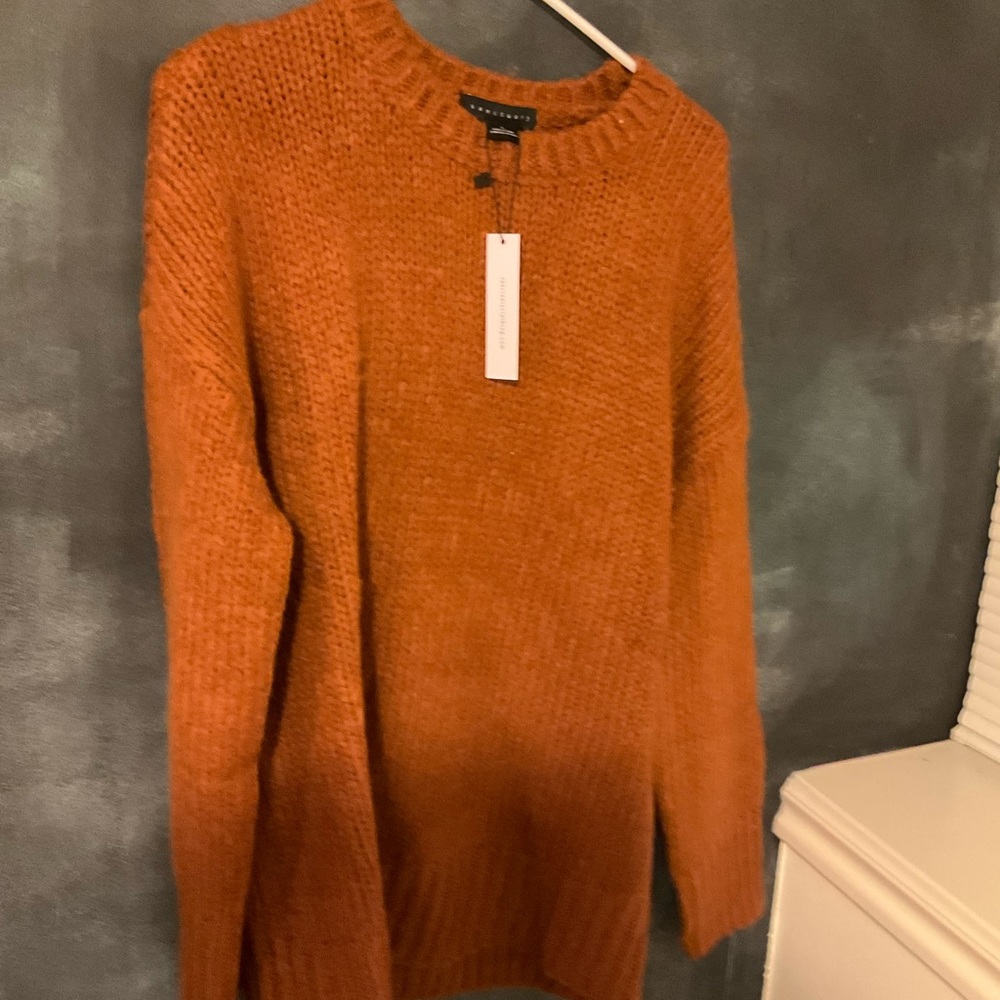 Brand new-with tag heavy knit Sanctuary sweater in beautiful fall orange color.